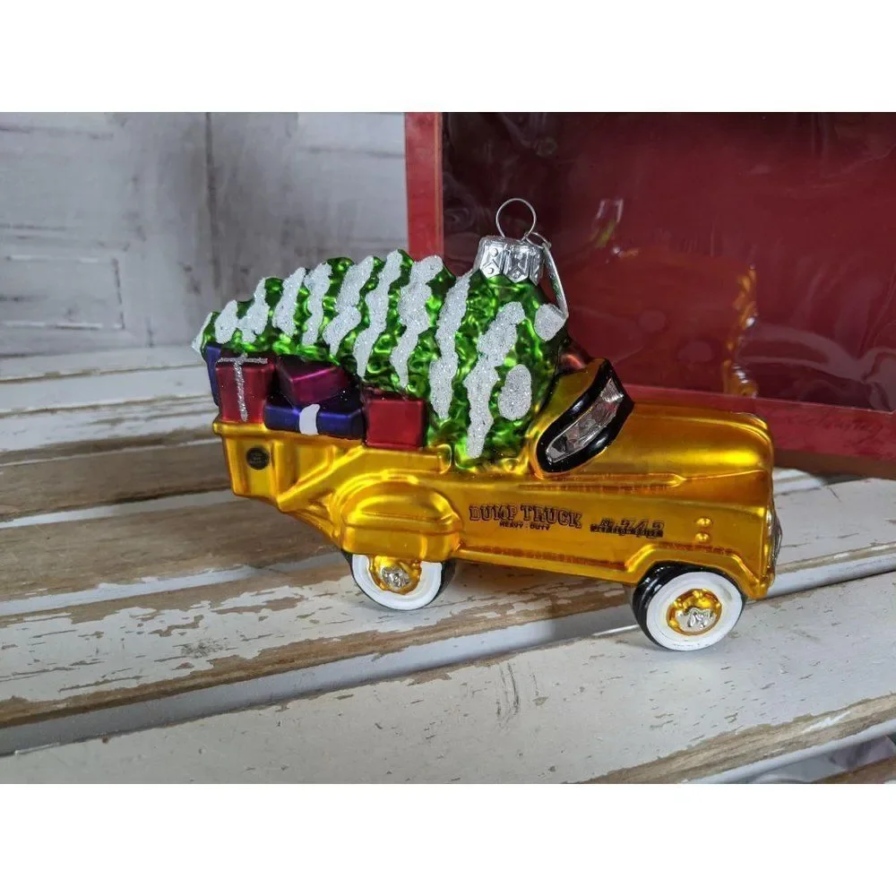 Hallmark 1955 Murray dump truck glass ornament‎ 200